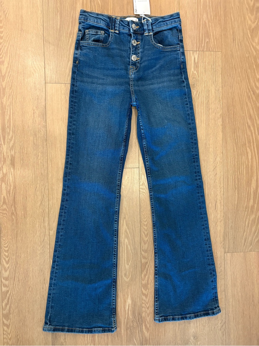 Mango Girls Blue Flared Jeans